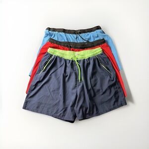 SILKWORLD Mens Swim Trunks Quick Dry Beach Shorts Lot of 3 Blue Red Navy Sz 2XL